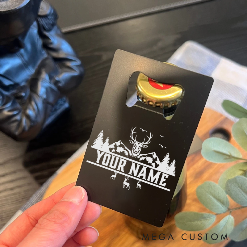 Personalized Hunting Bottle Opener Stainless Steel Portable and Durable Perfect Gift for Hunting Outdoor Adventures Lover