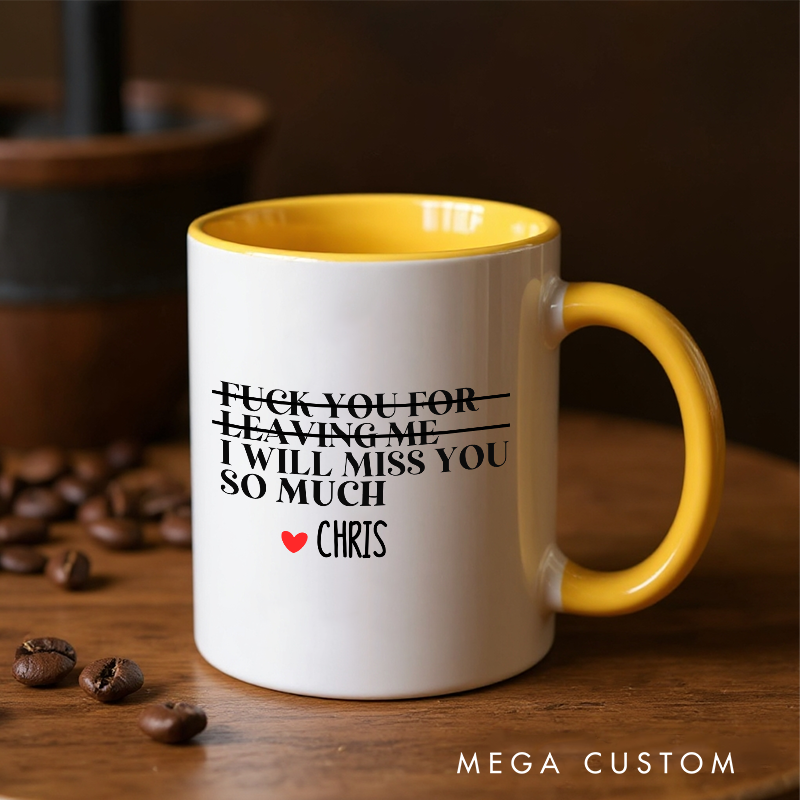 Personalized I Will Miss You So Much Funny and Heartfelt Mug Coffee Mug for Friends Coworkers