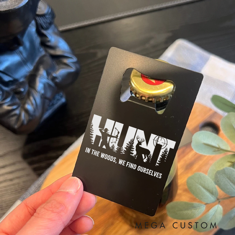 Personalized Stainless Steel Hunting Bottle Opener Portable and Durable Perfect Gift for Hunting Outdoor Lover