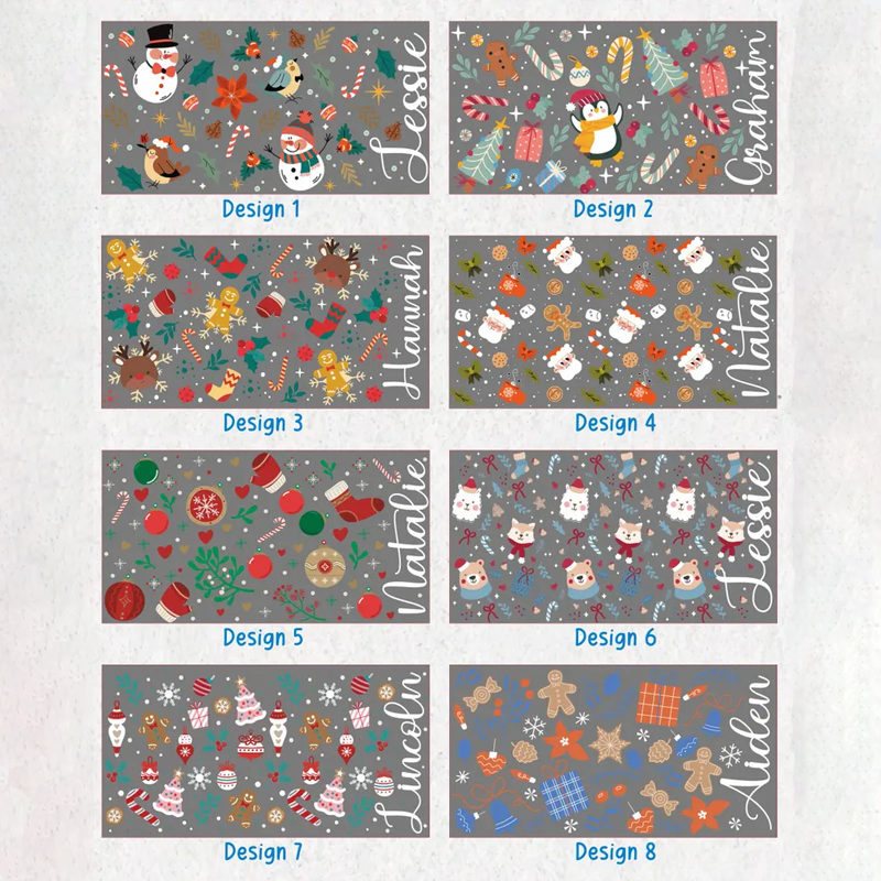 Personalized Christmas Tree Snack Glass Iced Coffee Cup with Lid