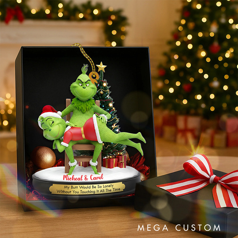 Personalized Funny Green Monsters Acrylic Ornament for Couple Movie Christmas Gift Film Xmas Gift Christmas Decor