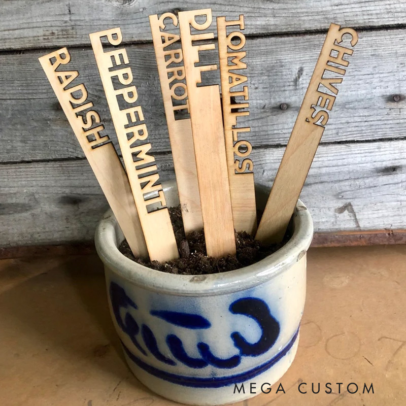 Personalized Vegetable Herb Plant Stakes Garden Markers Gardening Lovers Gift