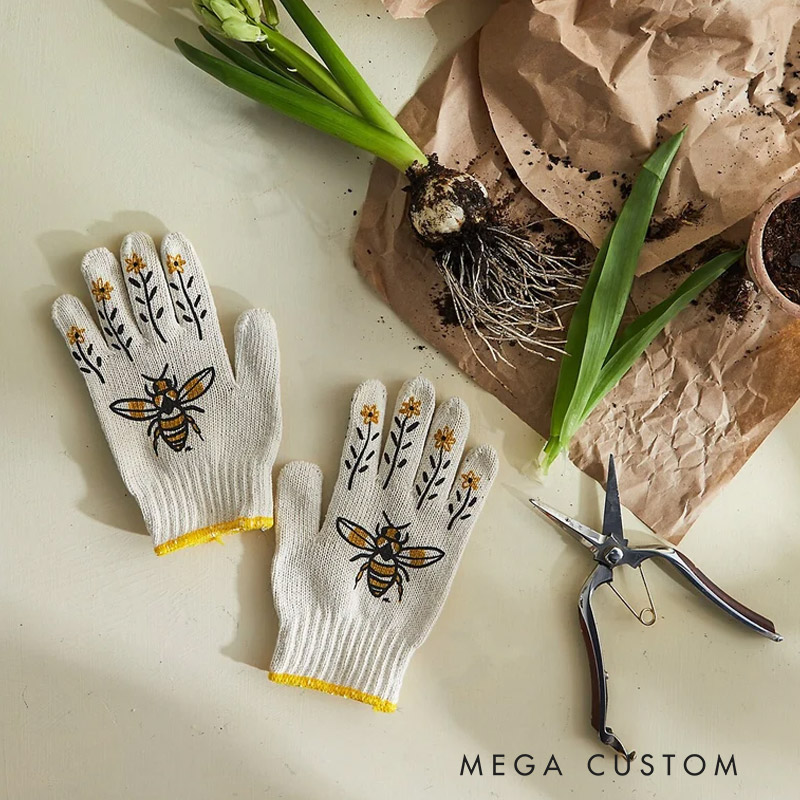 Personalized Lavender Gardening Gloves Flower Work Gloves Gardening Protective Gloves Gardening Lovers Gifts