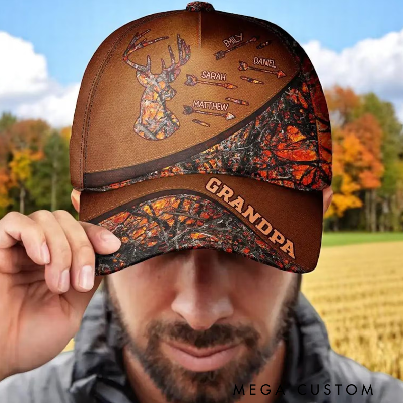 Personalized Hunting Cap for Dad Husband Dad Grandpa and Kid Outdoor Hunting Enthusiasts Hat Gift for Hunting Lover