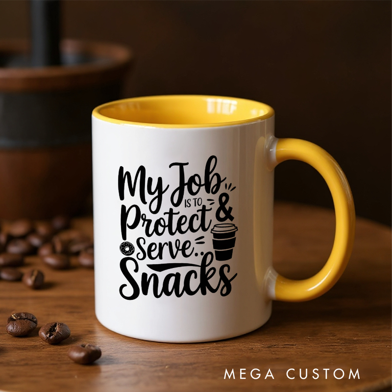 Personalized Police Officer Mug Custom Name Protect and Serve Design Gift for Police Officers