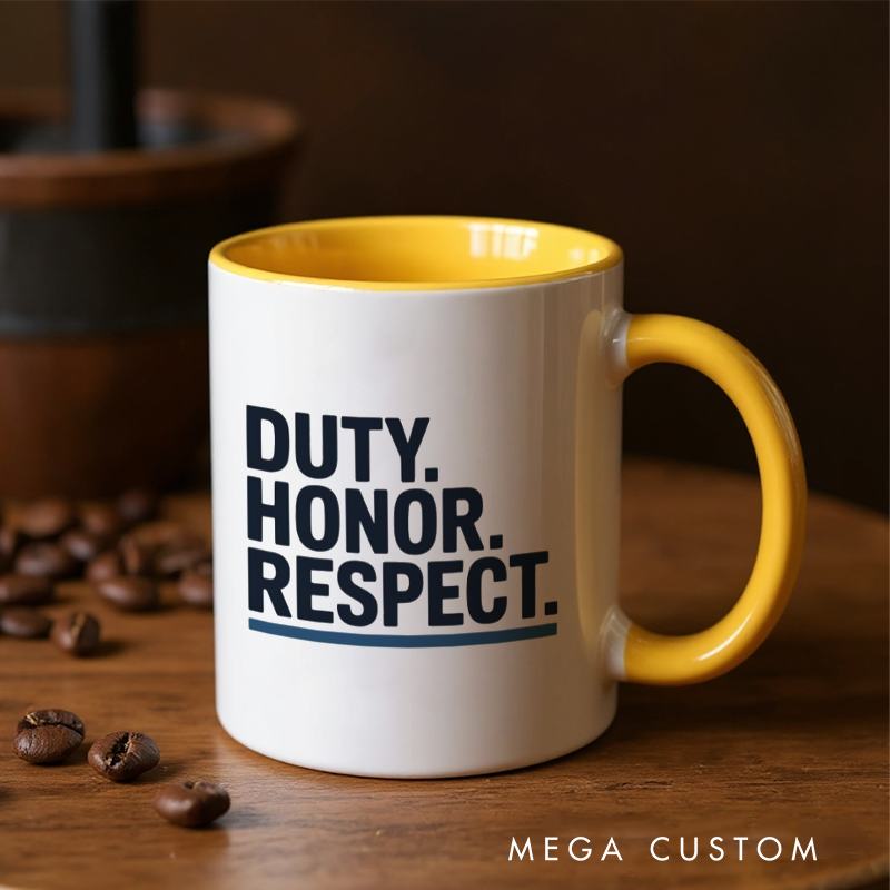 Personalized Police Officer Mug Custom Name Police Badge and Duty Honor Respect Design Gift for Police Officers