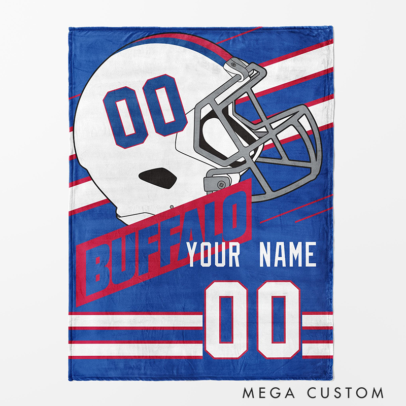 Personalized Football Legacy Blanket Featuring Your Name and Number  