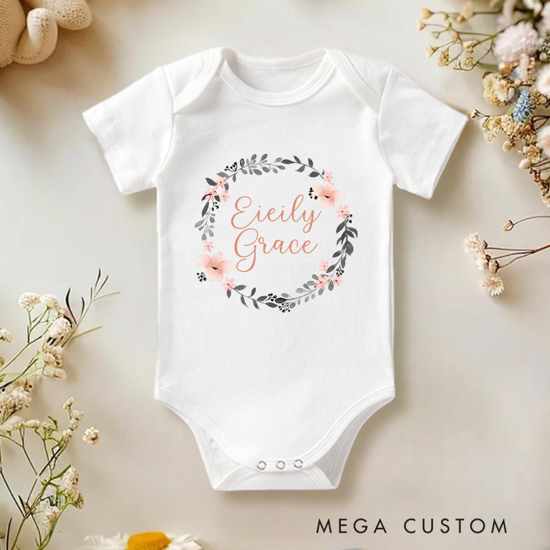 Personalized Name Baby Girl Onesie Baby Shower Gift