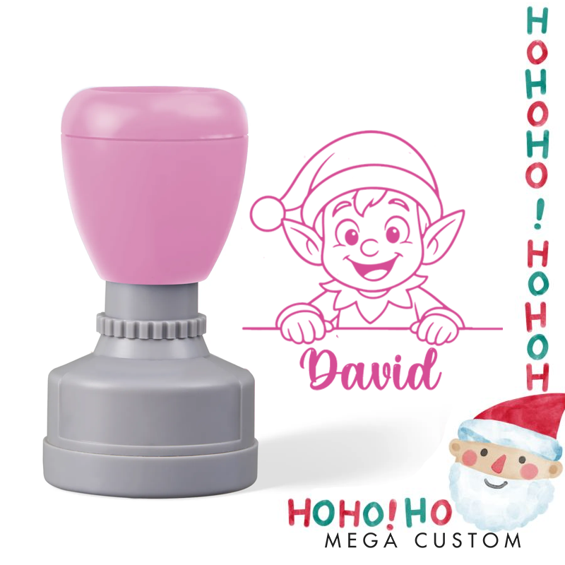 Personalized Cute Christmas Peeking Stamp Christmas Gift for Kids Christmas Toddler Gifts