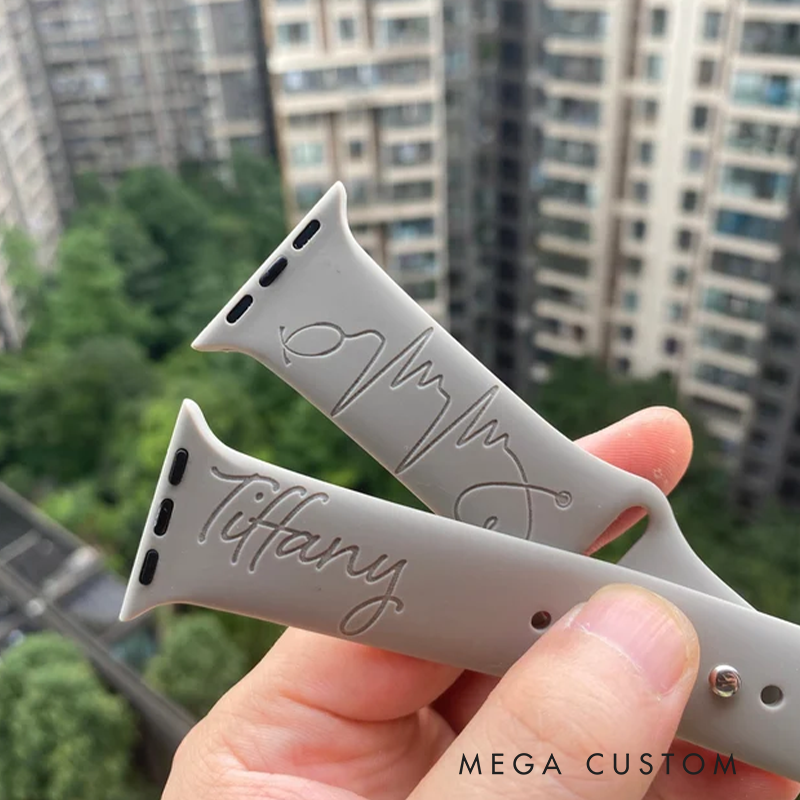 Personalized Nurse Doctor Heartbeat Apple Watch Engraved Apple Watch Band Custom Name Watch Band