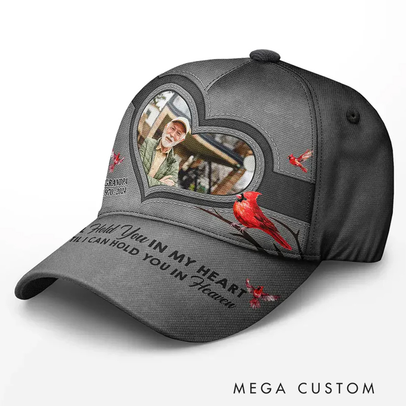 Personalized Classic Cap Custom Photo Memorial I'll Carry You With Me Until I See You Again Baseball Cap Sympathy Gift
