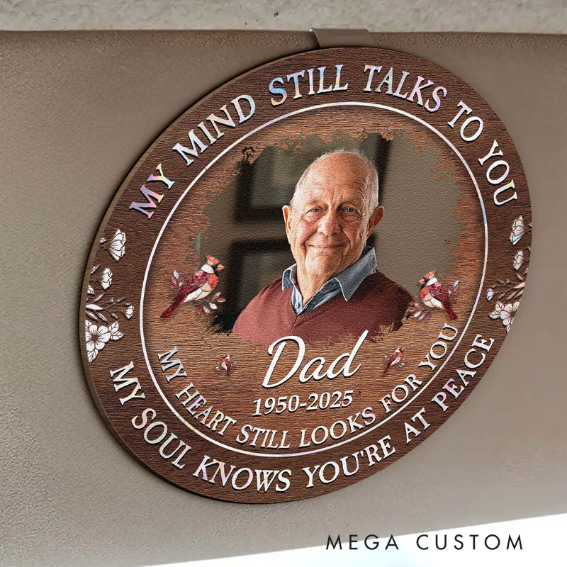 Personalized Acrylic Photo Car Visor Clip My Mind My Heart My Soul Memorial Gift