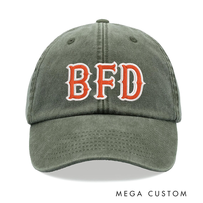 Personalized BFD Embroidered Baseball Cap for Firefighters Classic Gift with Customizable Design
