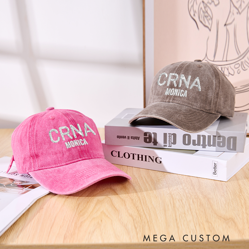  Personalized CRNA Embroidered Cap Custom Color Adjustable Embroidered Dad Hat