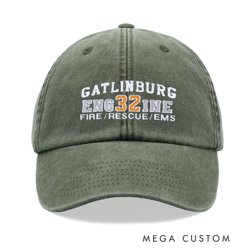 Personalized Dept Number Embroidered Baseball Cap Thoughtful Gift for Firefighters and Fire Department Teams
