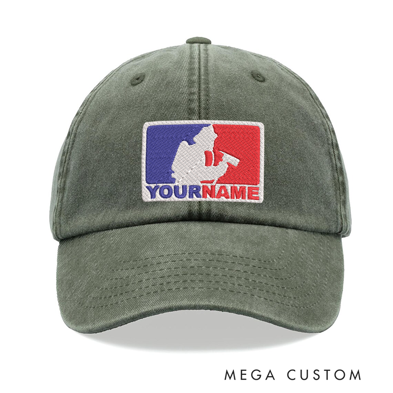 Personalized Firefighter Embroidered Baseball Cap Custom Name Silhouette Design Gift for Fire Department Heroes