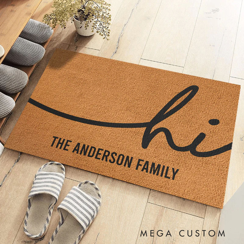 Personalized Welcome To Our Family Family Personalized Custom Decorative Mat Gift For Family Members New Home Housewarming Gift