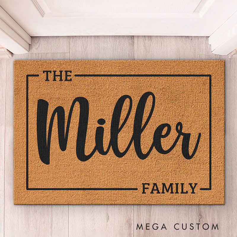 Personalized Doormat for New Home Custom Family Welcome Mat Perfect Housewarming Gift for Entryway Decor Durable and Stylish Floor Rug for Indoor Outdoor Use