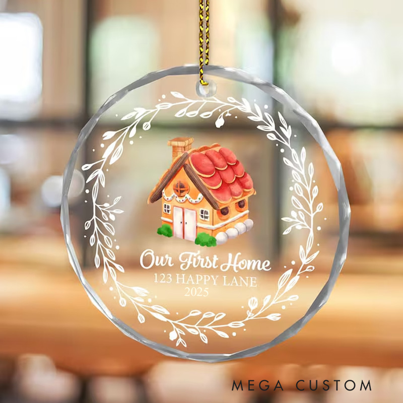 Personalized First Christmas in Our New Home Christmas Ornaments Custom Our New House Ornament New Home Ornament Our First Home Keepsake