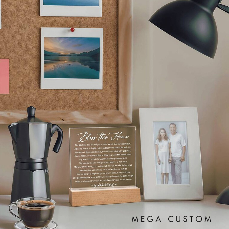 Personalized House Blessing Prayer Acrylic House Blessing Gift Housewarming Gift New Home New House Gift House Prayer Christian Housewarming Gift