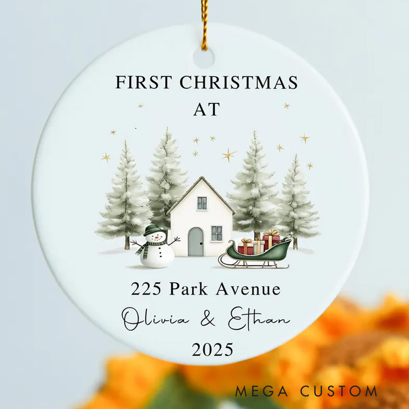 Personalized First Christmas In Our New Home Bauble First Christmas in Our New Home Ornament Happy New Home Gift New Home Decor