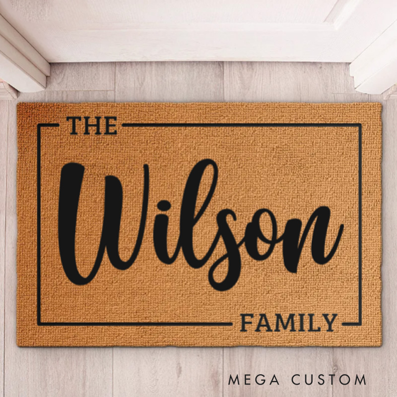 Personalized Doormat for New Home Custom Family Welcome Mat Perfect Housewarming Gift for Entryway Decor Durable and Stylish Floor Rug for Indoor Outdoor Use