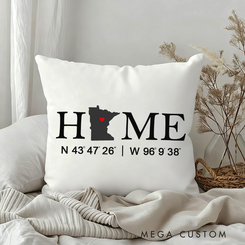 Personalized Pillow Family New Home Present Custom Throw Pillow Case Housewarming Gifts for Newlywed Couple First Home Gift New Home Gift
