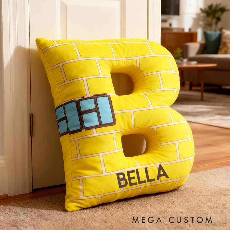 [Copy]Personalized Housewarming Pillow Graphic 3D Print Custom Name Cozy Home Decor with Fun Blue House Design Soft Accent Cushion Perfect New Home Gift 