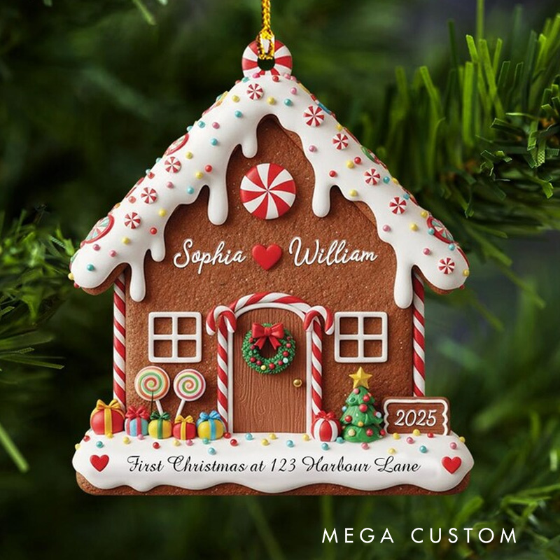 Personalized First Christmas in Our New Home Ornament New Home Ornament Housewarming Gift Custom First Home Ornament New House Keepsake