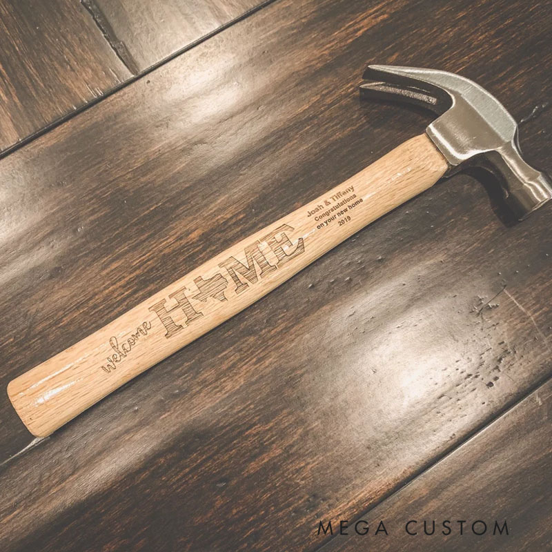 Personalized Engraved Full Size Hammer Welcome Home Real Estate Agent Closing Gift New Home Owner Gift