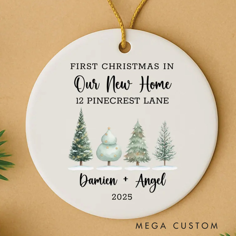 Personalized First Christmas in Our New Home Christmas Ornament Realtor Closing Gift