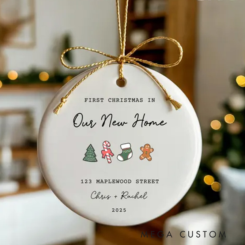 Personalized First Christmas in Our New Home Ornament New House Christmas Ornament Our First House Christmas New Home New Home Owner Gift