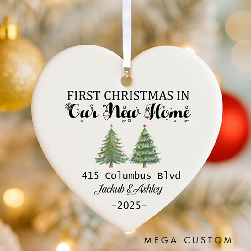 Personalized First Christmas in Our New Home Ornament 2025 Custom New House Keepsake Our First Home Christmas Decoration Holiday Gift