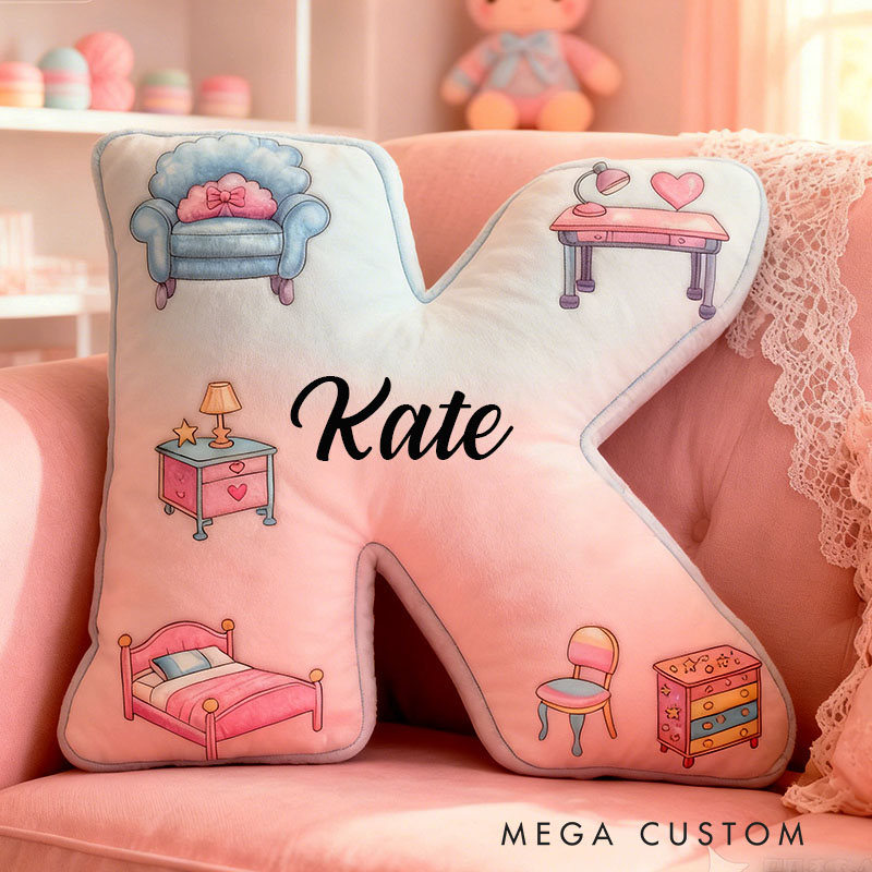 Personalized Letter Pillow Custom Pastel Furniture And Room Decor Design  Home Accent Perfect Gift For Kids Bedrooms Graphic 3D Print Moving Gifts