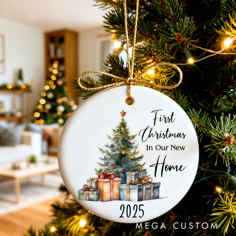 Personalized First Christmas In Our New Home Ornament New House Ornament Our First Home Ornament New Home Gift New Home Christmas Bauble