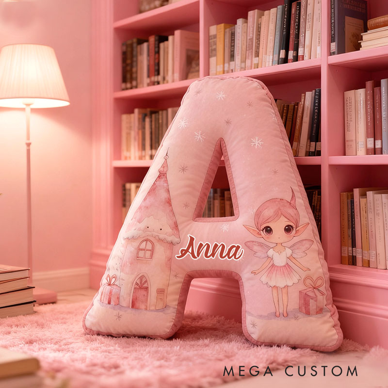 Personalized Letter Pillow Custom Fairy Tale Design Soft Home Decor Perfect Gift For Kids Bedrooms Or Special Occasions Housewarming Gifts