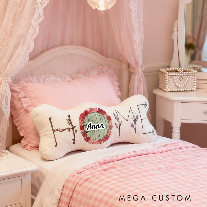 Personalized Home Pillow Custom Embroidered Design Soft Plush Cushion Cozy And Rustic Decor Perfect Gift For Living Rooms Bedrooms Or Housewarming