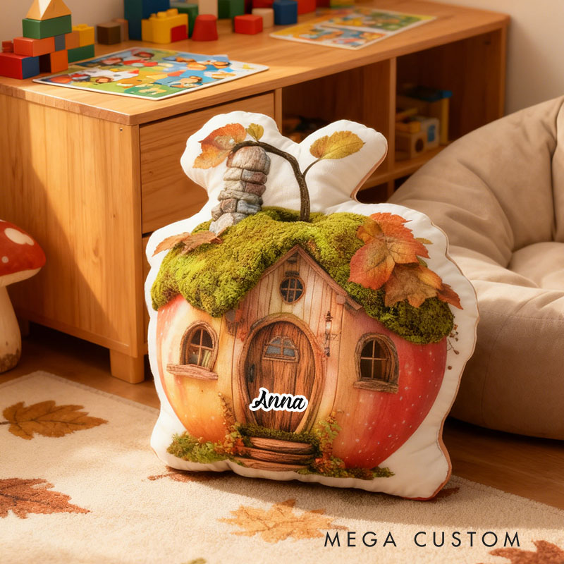 [Copy]Personalized Mushroom House Pillow Custom Fairy Tale Design Soft Plush Cushion Whimsical Home Decor Perfect Gift For Kids Bedrooms Or Living Rooms