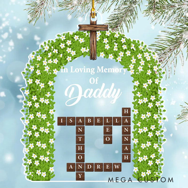 Personalized Acrylic Ornament In Loving Memory Forever Ornament Sympathy Gift for Loss of Loved Ones