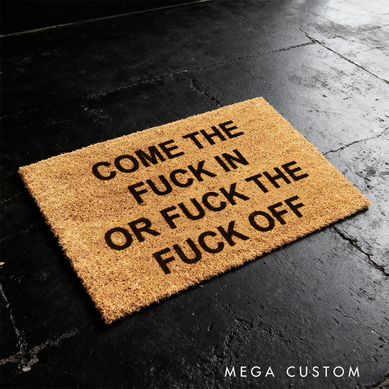 Personalized Funny Office or Home Doormat with Bold Custom Text Gift