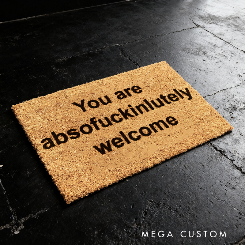Personalized Funny Custom Text Doormat for Home or Office Gift