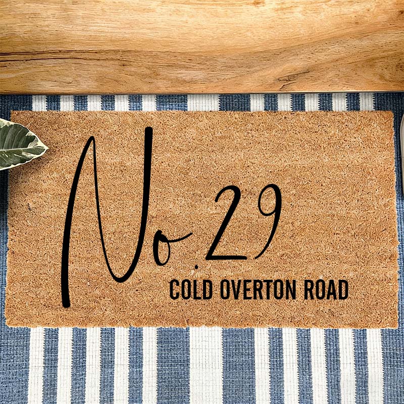 Personalized House Number Doormat House Warming Gift For The Home