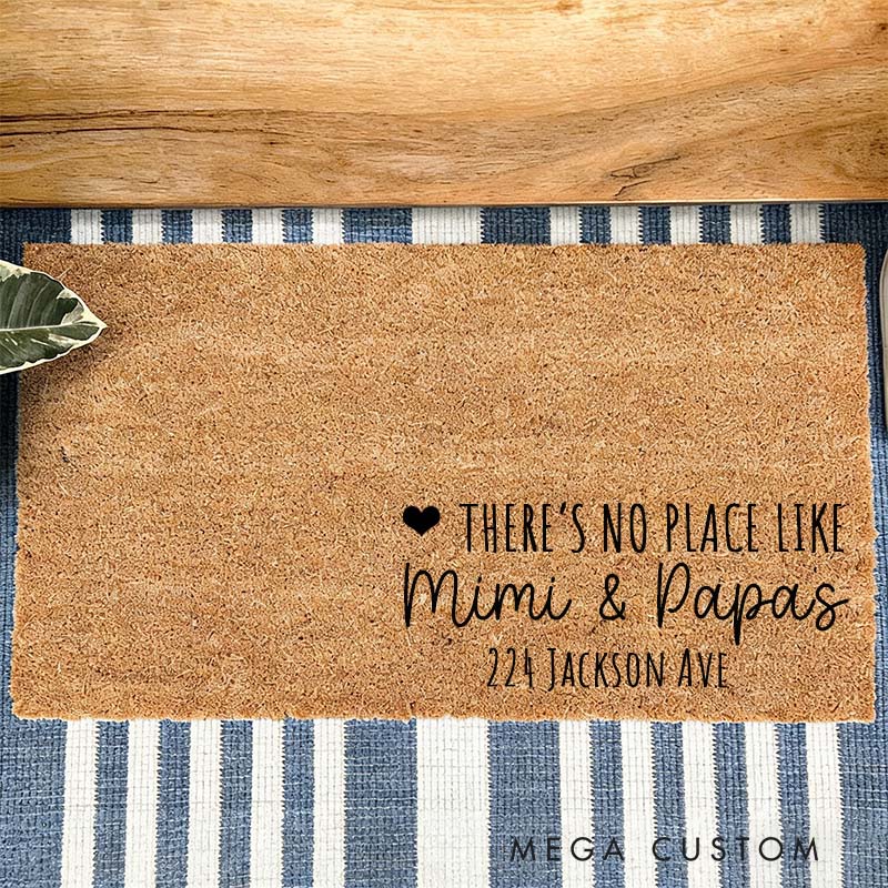Personalized Mimi & Papa Doormat Cozy Personalized Welcome Mat for Grandparents’ Home Custom Home Decor Personalized Doormat Custom Rug