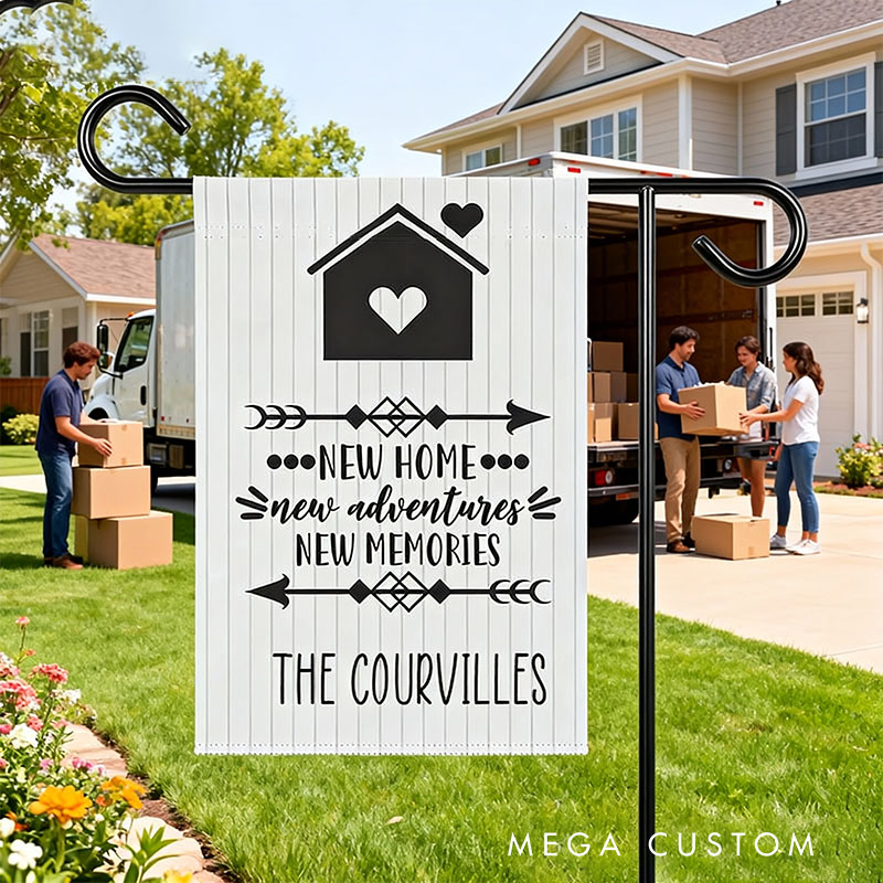 Personalized New Home Garden Flag Closing Gift Housewarming Realtor Gift for New Memories