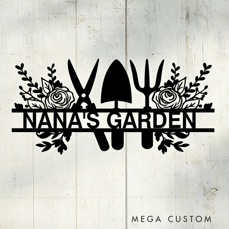 [Copy]Personalized Metal Garden Decor Custom Gardener Name Sign Garden Wall Art Yard Decor Gardening Gifts for Mom Housewarming 