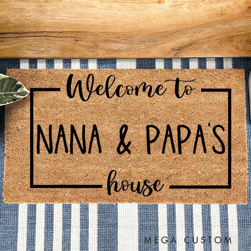 Personalized Grandparents Welcome Doormat a Thoughtful Housewarming Gift for Family Home Welcome Mat for Home New Home Gift