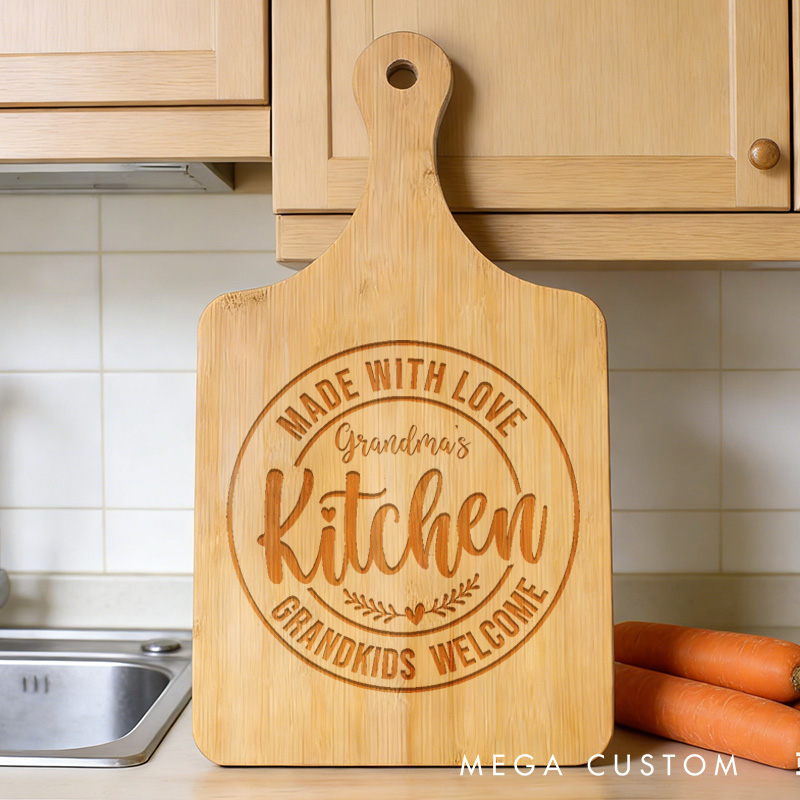 [Copy]Personalized Grandma's Kitchen Cutting Board Custom Engraved Cutting Board for Grandma Gifts Home Decor Cooking Anniversary Birthday