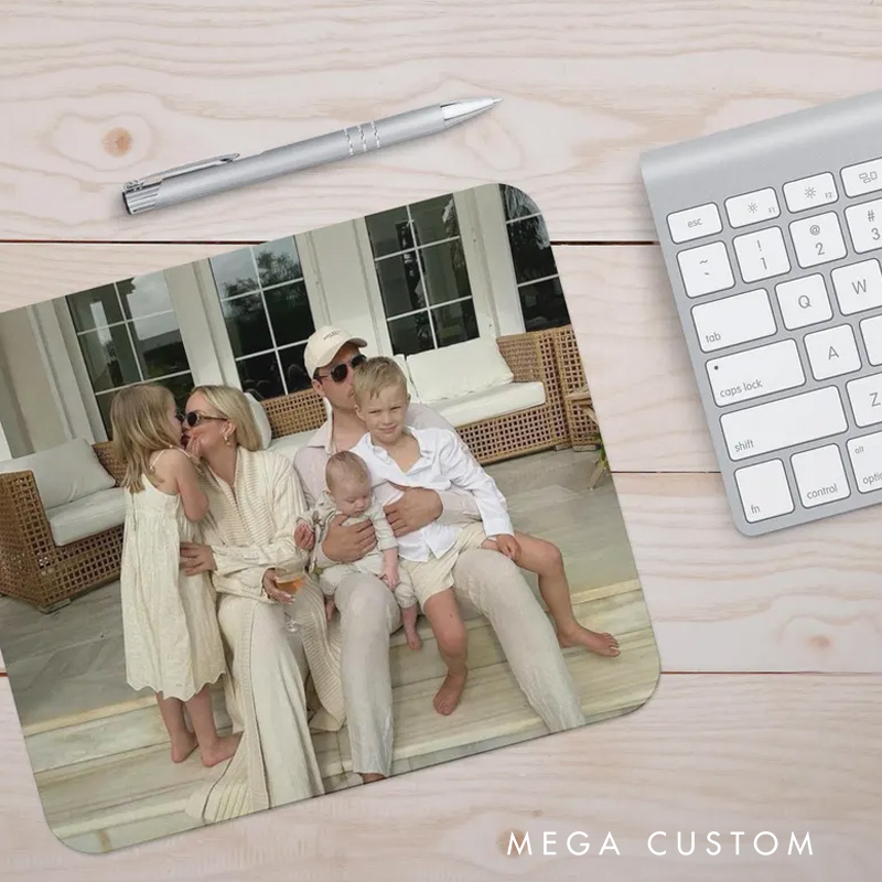 Personalized Mouse Pad Custom Family Photo Mousepads Unique Keyboard Accessory Desk Decor Aesthetic Coworker Gift Custom Office Gift