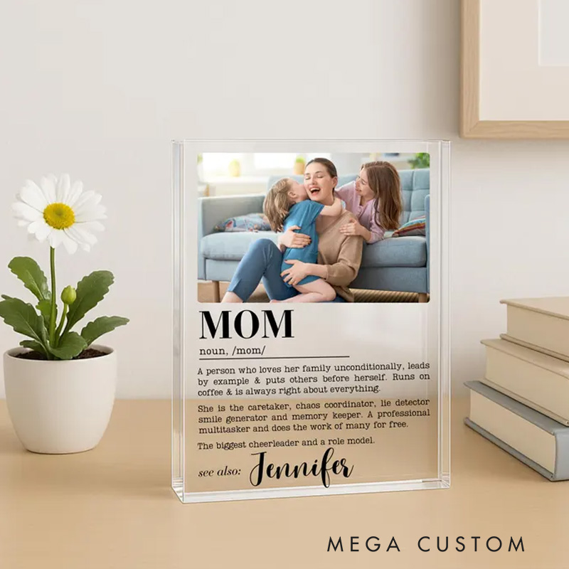 Personalized Mom Definition Mother's Day Gift from Kids Sentimental Gifts for Mom Birthday Christmas Gift for Mom Acrylic Photo Block