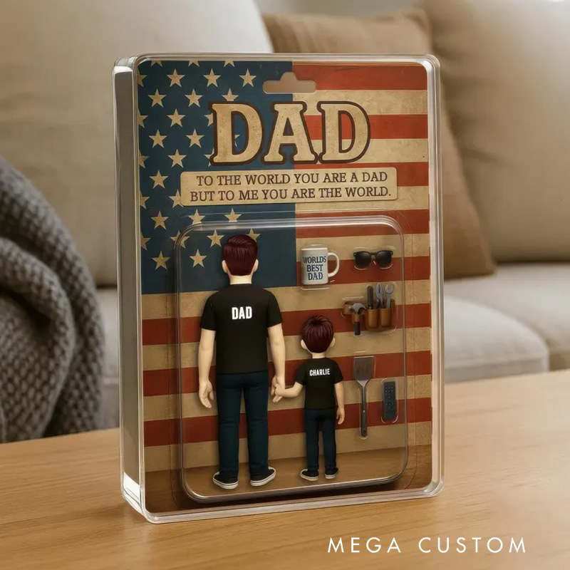 Personalized Dad Acrylic Block Plaque Father's Day Gift